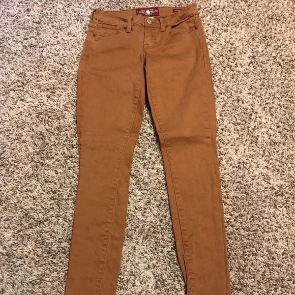 Lucky Brand “Charlie” Orange Skinnies - Women’s Size 24 - Picture 2 of 3